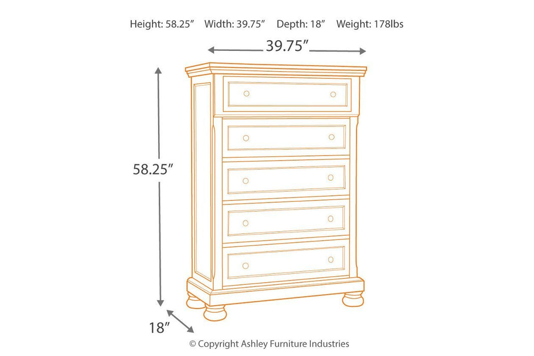 Flynnter Medium Brown Chest of Drawers - Gate FurnitureChest