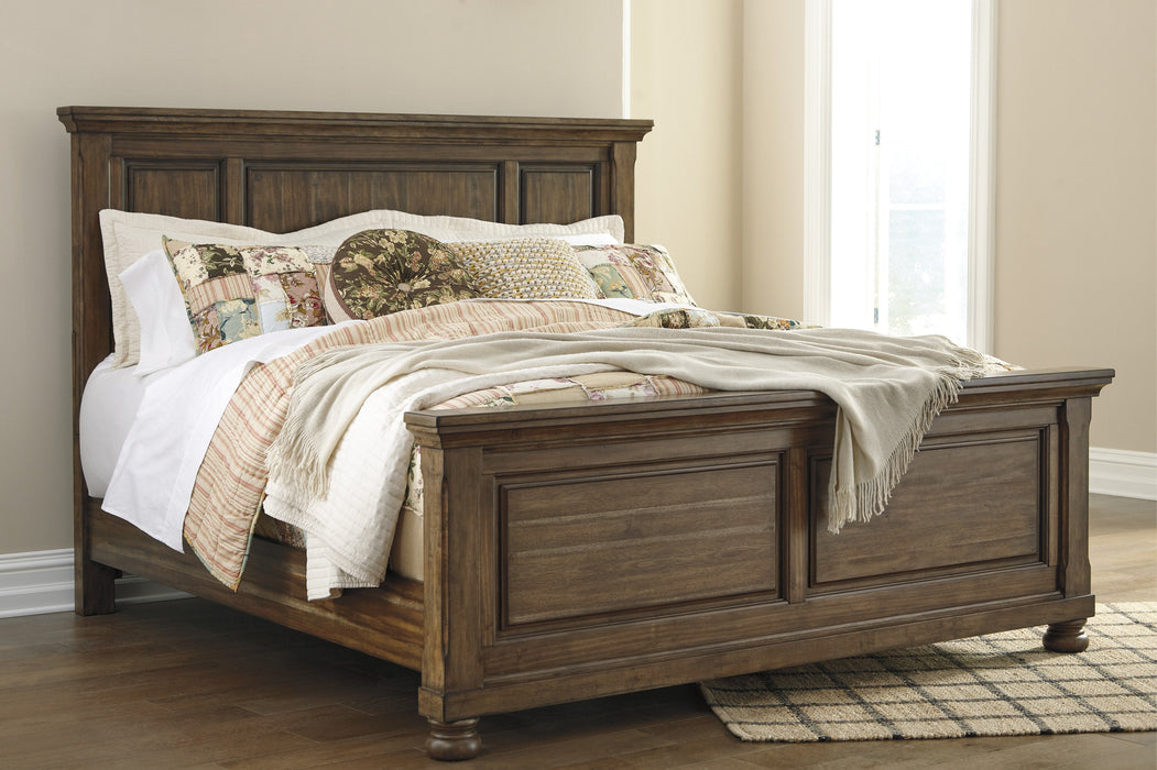 Flynnter Medium Brown King Panel Bed - Gate FurnitureKing Bed