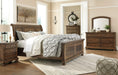 Flynnter Medium Brown Sleigh Platfom Bedroom Set - Gate FurnitureBedroom Set