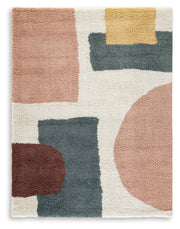Flynnwick Cream/Pink/Gray Large Rug - R407181