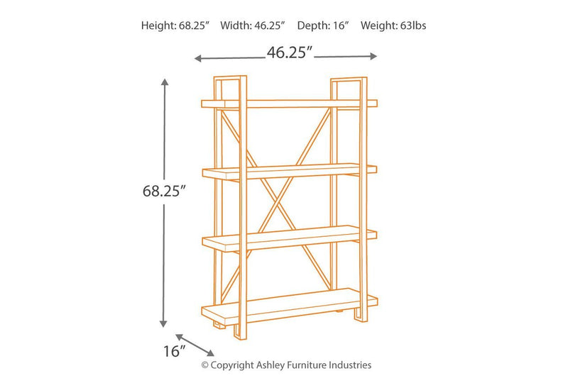 Forestmin Brown/Black Bookcase - Lara FurnitureBookcases
