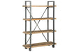 Forestmin Brown/Black Bookcase - Gate FurnitureBookcases