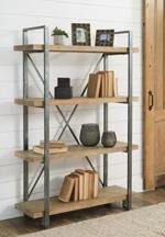 Forestmin Brown/Black Bookcase - Gate FurnitureBookcases