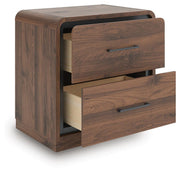 Fortlorn King Panel Bed and 2 Nightstands - PCB386B9