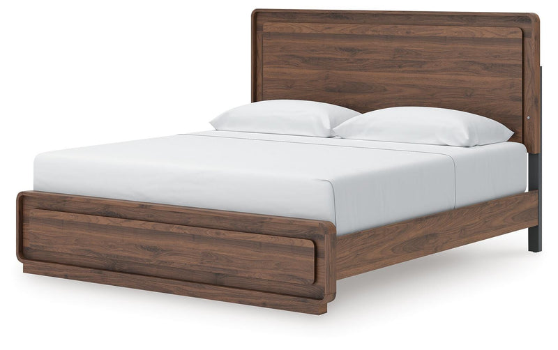 Fortlorn King Panel Bed and 2 Nightstands - PCB386B9