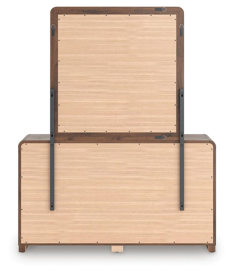 Fortlorn Walnut Brown Dresser and Mirror - PCB386B1