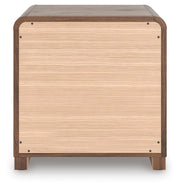 Fortlorn Walnut Brown Queen Panel Bed, Dresser, Mirror and Nightstand - PCB386B7
