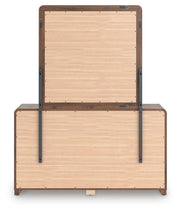 Fortlorn Walnut Brown Queen Panel Bed, Dresser, Mirror and Nightstand - PCB386B7