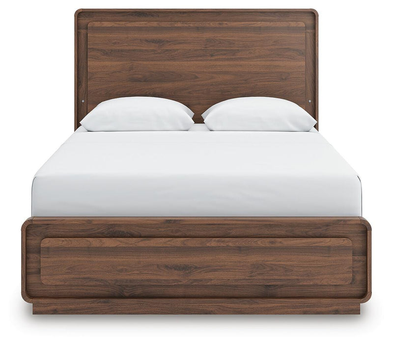 Fortlorn Walnut Brown Queen Panel Bed - PCB386B2