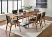 Fortmaine Brown/Black Dining Table and 6 Chairs - Gate FurnitureDining Room Set