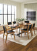 Fortmaine Brown/Black Dining Table and 6 Chairs - Gate FurnitureDining Room Set