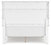Fortman Full Panel Bed with Mirrored Dresser, Chest and Nightstand in White - PKG015174