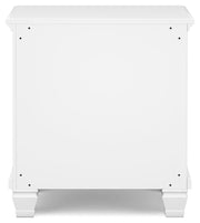 Fortman King Panel Bed with Mirrored Dresser and 2 Nightstands in White - PKG015152