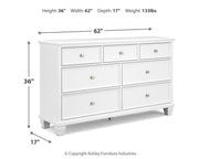 Fortman Twin Panel Storage Bed, Dresser and Nightstand in White - PKG023788