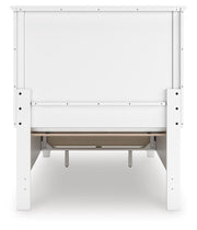 Fortman Twin Panel Storage Bed, Dresser and Nightstand in White - PKG023788