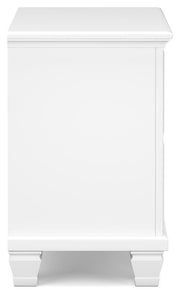 Fortman Twin Panel Storage Bed, Dresser and Nightstand in White - PKG023788
