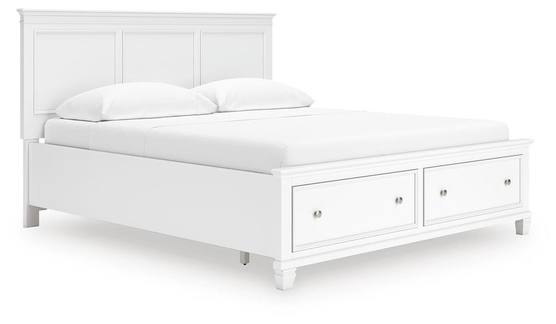 Fortman White California King Panel Storage Bed - B680B23