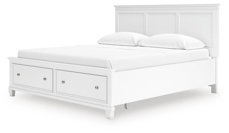 Fortman White California King Panel Storage Bed - B680B23