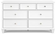 Fortman White King Panel Bed, Dresser and 2 Nightstands - B680B15