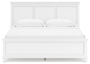 Fortman White King Panel Bed, Dresser and 2 Nightstands - B680B15