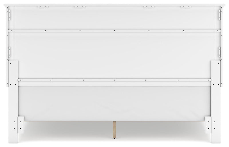 Fortman White King Panel Bed, Dresser and 2 Nightstands - B680B15