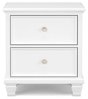 Fortman White King Panel Bed, Dresser and 2 Nightstands - B680B15