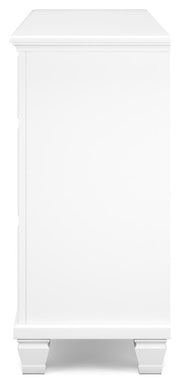 Fortman White King Panel Bed, Dresser and 2 Nightstands - B680B15