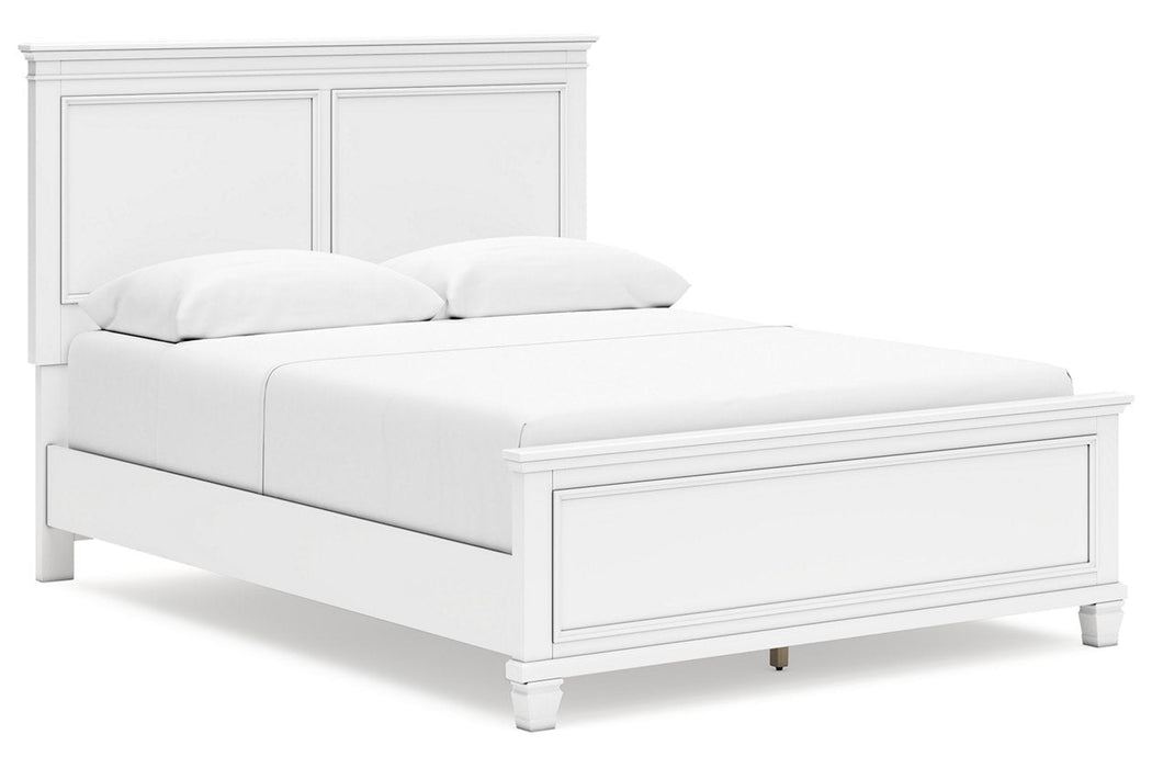 Fortman White Queen Panel Bed - Gate FurnitureQueen Bed