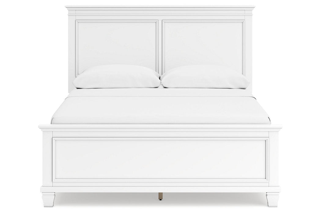 Fortman White Queen Panel Bed - Gate FurnitureQueen Bed