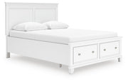Fortman White Queen Panel Storage Bed - B680B20