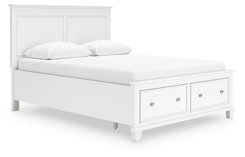 Fortman White Queen Panel Storage Bed - B680B20