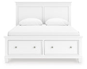 Fortman White Queen Panel Storage Bed - B680B20