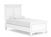 Fortman White Twin Panel Bed - Gate FurnitureTwin Bed