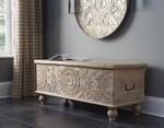 Fossil Ridge Beige Storage Bench - Lara FurnitureAccent Bench
