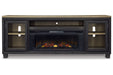 Foyland Black/Brown 83" TV Stand with Electric Fireplace - Gate FurnitureTV Stand