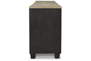 Foyland Black/Brown 83" TV Stand with Electric Fireplace - Lara FurnitureTV Stand