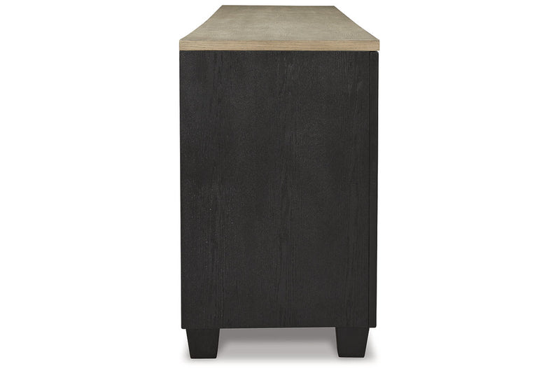 Foyland Black/Brown 83" TV Stand with Electric Fireplace - Lara FurnitureTV Stand