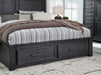Foyland Black/Brown Footboard Storage Platform Bedroom Set - Gate FurnitureBedroom Set