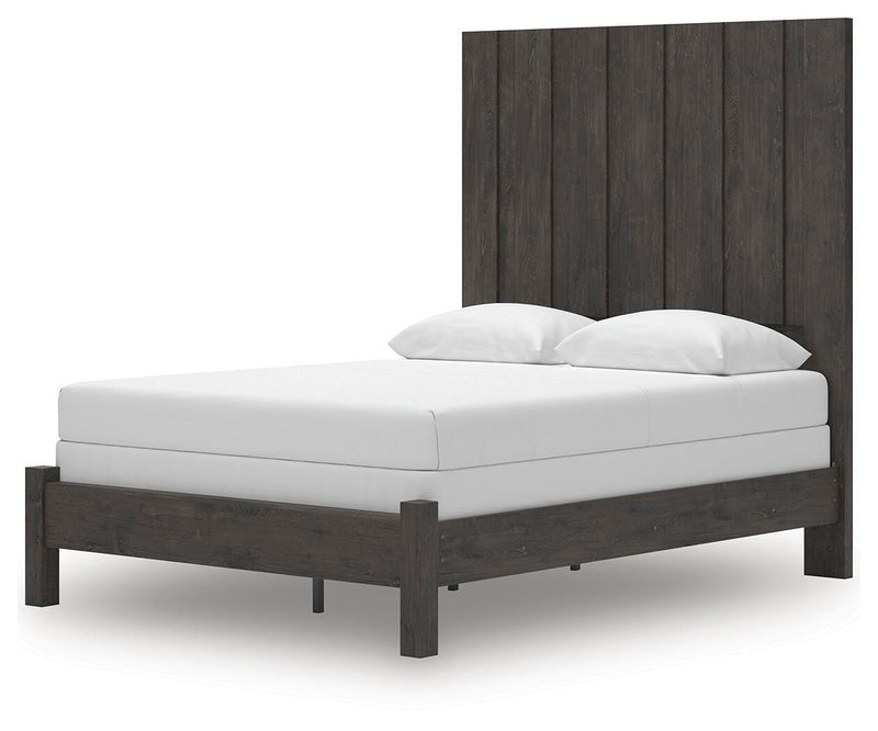 Fraluna Charcoal Queen Panel Bed - PCB3370B2