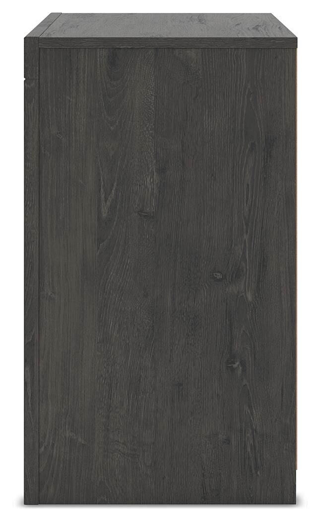 Fraluna King Panel Bed, Dresser and Nightstand in Charcoal - PKG021669