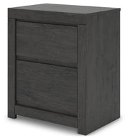 Fraluna King Panel Bed, Dresser and Nightstand in Charcoal - PKG021669