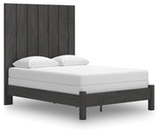 Fraluna Queen Panel Bed, Dresser and Nightstand in Charcoal - PKG021661