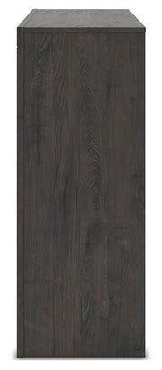 Fraluna Queen Panel Bed, Dresser and Nightstand in Charcoal - PKG021661