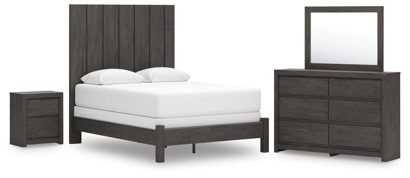 Fraluna Queen Panel Bed, Dresser, Mirror, and Nightstand - PCB3370B10
