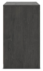 Fraluna Queen Panel Storage Bed, Dresser, Mirror and 2 Nightstands in Charcoal - PKG021671