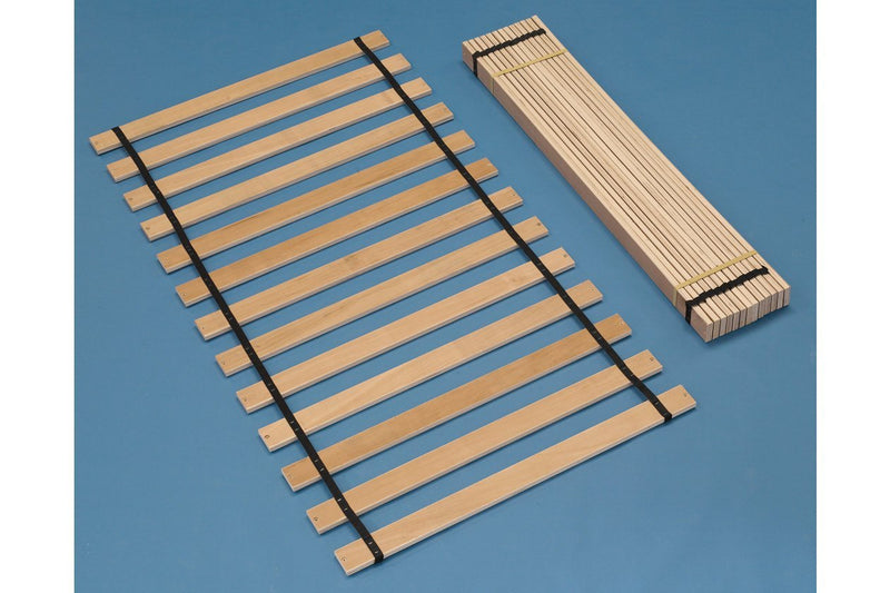 Frames and Rails Brown Twin Roll Slat - Lara FurnitureFoundation