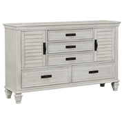 Franco 4-piece Eastern King Bedroom Set Distressed White - 205330KE-S4