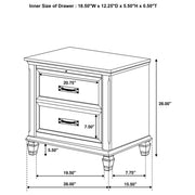 Franco 4-piece Queen Bedroom Set Distressed White - 205331Q-S4