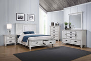 Franco 5-drawer Dresser with Mirror Distressed White - 205333M