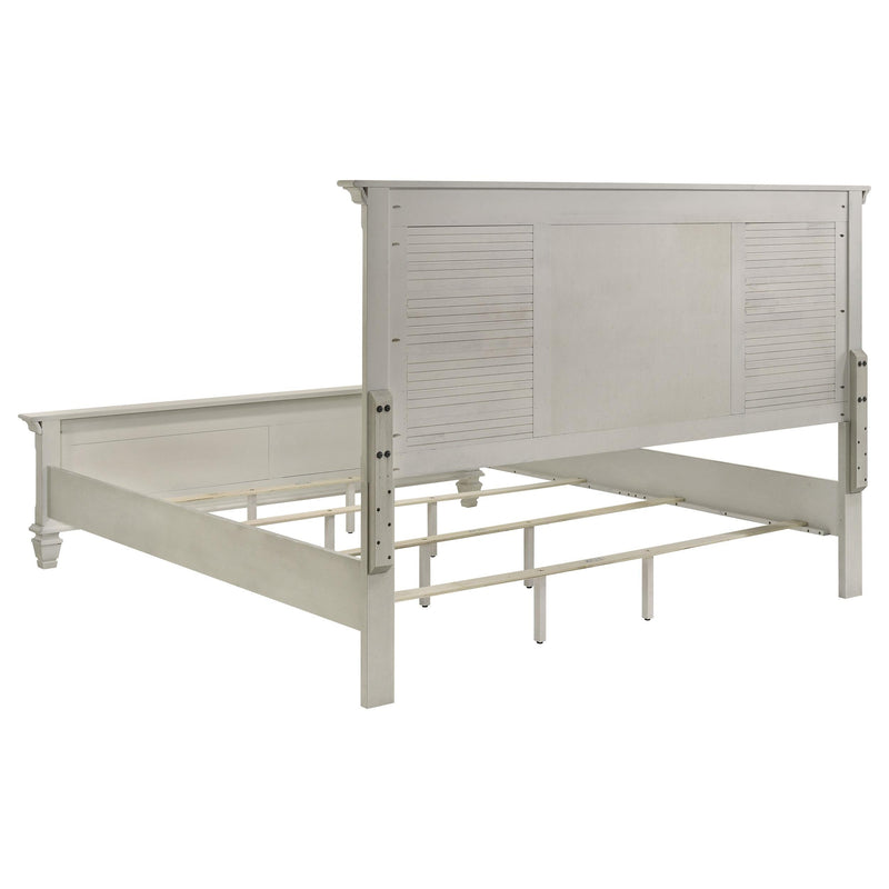 Franco 5-piece Eastern King Bedroom Set Distressed White - 205331KE-S5